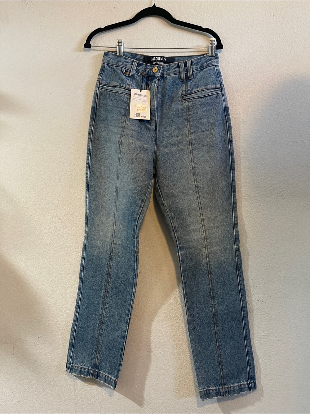 Jacquemus Light Blue Straight Leg High-Rise Jeans